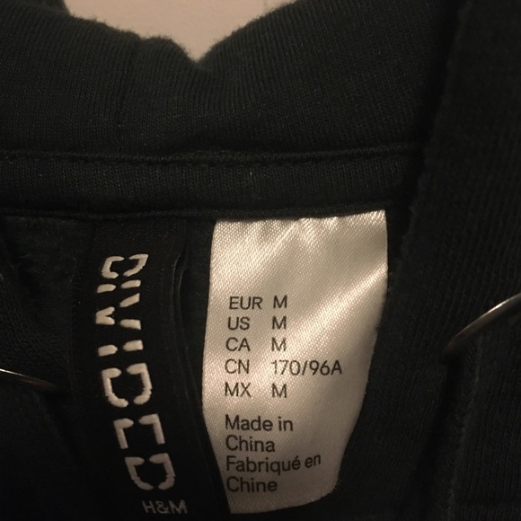 Green cropped H&M hoodie - Picture 2 of 2